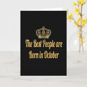 最も素晴らしい人々は10月に生まれる カード (黄色い花)