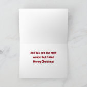 **最も素晴らしい友**に幸せな休日 シーズンカード (内部)