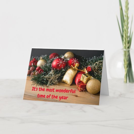 **最も素晴らしい友**に幸せな休日 シーズンカード (正面)