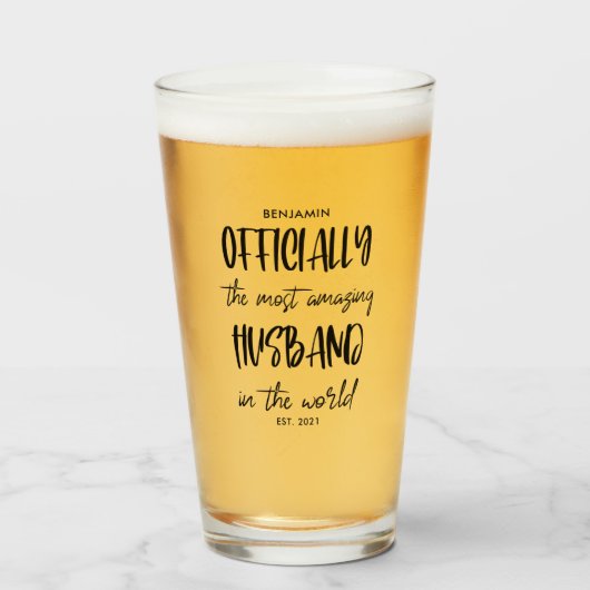最も素晴らしい夫の年が設立された タンブラーグラス (ドリンク正面)