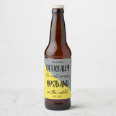 最も素晴らしい夫の年が設立された ビールラベル (正面)