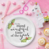 最も素晴らしい年のクリスマス引用文 ペーパープレート (パーティー)