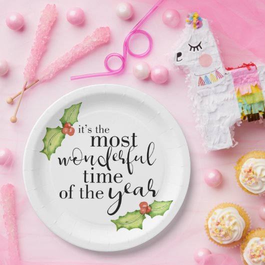 最も素晴らしい年のクリスマス引用文 ペーパープレート (パーティー)