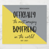 最も素晴らしい彼氏の年が設立された ビールラベル (シングルラベル)