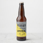 最も素晴らしい彼氏の年が設立された ビールラベル (正面)