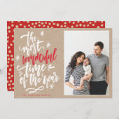 最も素晴らしい時期のクラフト写真カード シーズンカード (正面/裏面)