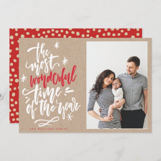 最も素晴らしい時期のクラフト写真カード シーズンカード (正面/裏面)