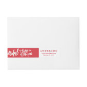 最も素晴らしい時期オブイヤーホリデー住所 シール ラップアラウンド宛名ラベル (正面)