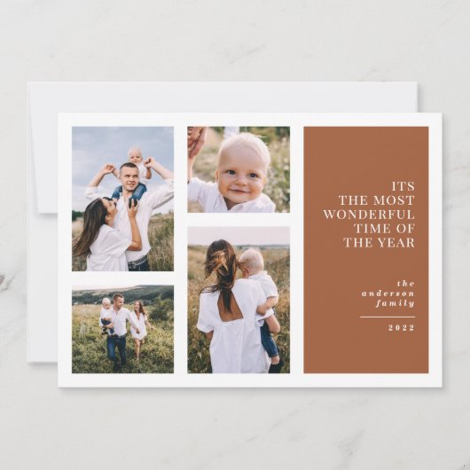 最も素晴らしい時間のクリスマスの数々の写真 案内状 (正面)