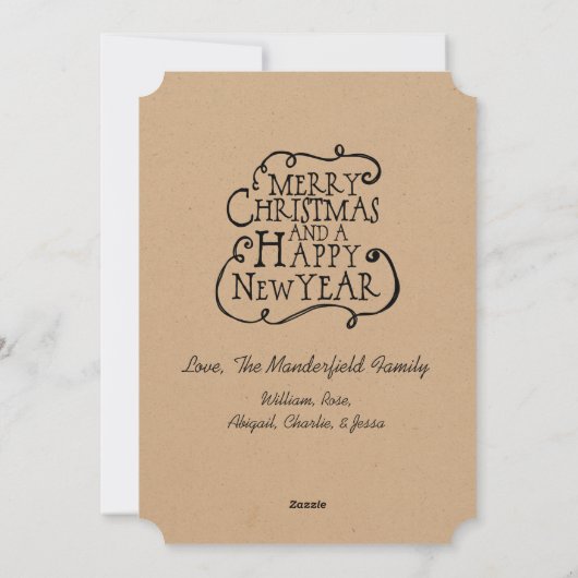 最も素晴らしい時間のクリスマスホリデー シーズンカード (裏面)