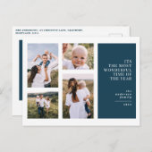 最も素晴らしい時間のクリスマス数々の写真の発表 シーズンポストカード (正面/裏面)