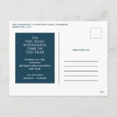 最も素晴らしい時間のクリスマス数々の写真の発表 シーズンポストカード (裏面)