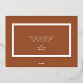 最も素晴らしい時間のクリスマス数々の写真の発表 箔シーズンカード (裏面)