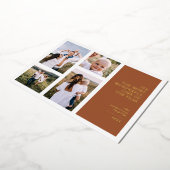 最も素晴らしい時間のクリスマス数々の写真の発表 箔シーズンカード (回転した状態)