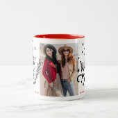 最も素晴らしい時間のクリスマス最高のの友人写真 ツートーンマグカップ (中央)