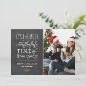 最も素晴らしい時間の素朴黒板の写真 シーズンカード (スタンド正面)