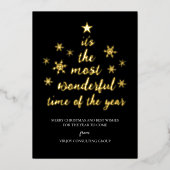 最も素晴らしい時間の黒い金ゴールドビジネス 箔シーズンカード (正面)