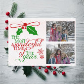 最も素晴らしい時間クリスマスホリデーフォトカード シーズンカード