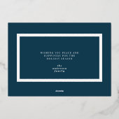 最も素晴らしい時間クリスマス数々の写真ホイルホ 箔シーズンカード (裏面)