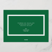 最も素晴らしい時間クリスマス数々の写真ホイルホ 箔シーズンカード (裏面)