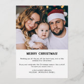 最も素晴らしい時間2写真おもしろいクリスマス 箔シーズンカード (裏面)