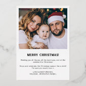 最も素晴らしい時間2写真おもしろいクリスマス 箔シーズンカード (裏面)