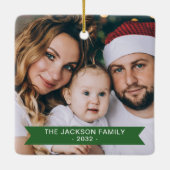 最も素晴らしい時間2写真クリスマス セラミックオーナメント (裏面)