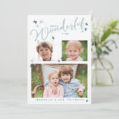 最も素晴らしい時間3写真クリスマスカード 招待状 (スタンド正面)