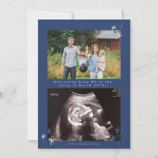 最も素晴らしい時間3写真クリスマスカード 招待状 (裏面)