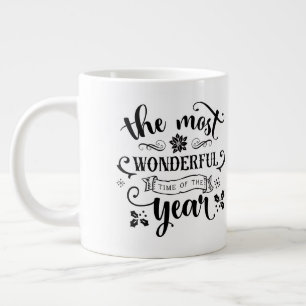 最も素晴らしい時間/クリスマス引用文/マグカップ ジャンボコーヒーマグカップ