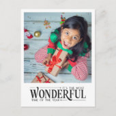 最も素晴らしい時間kid写真おもしろいクリスマス シーズンポストカード (正面)