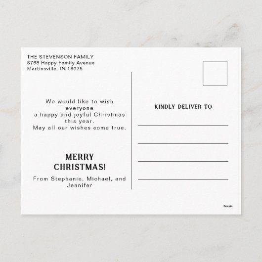 最も素晴らしい時間kid写真おもしろいクリスマス シーズンポストカード (裏面)