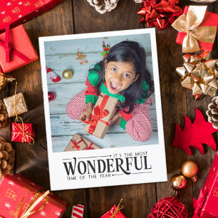 最も素晴らしい時間kid写真おもしろいクリスマス シーズンポストカード
