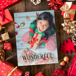 最も素晴らしい時間kid写真おもしろいクリスマス シーズンポストカード