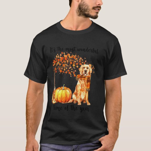 最も素晴らしい時 ゴールデンレトリバー スカーフ Tシャツ (正面)
