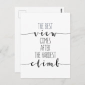 最も素晴らしい景色は、最も困難な登りの後にやってくる ポストカード (正面/裏面)