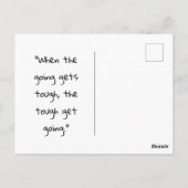 最も素晴らしい景色は、最も困難な登りの後にやってくる ポストカード (裏面)