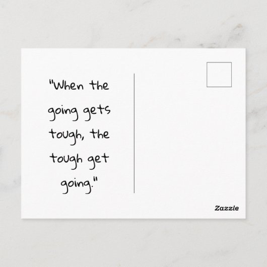 最も素晴らしい景色は、最も困難な登りの後にやってくる ポストカード (裏面)