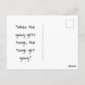 最も素晴らしい景色は、最も困難な登りの後にやってくる ポストカード (裏面)