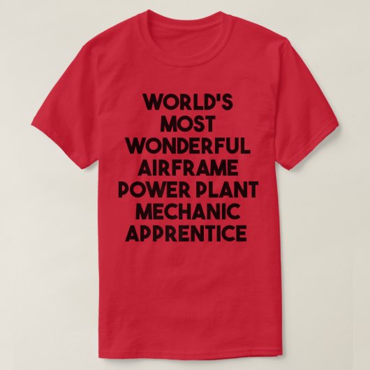 最も素晴らしい機体発電所整備士Appre Tシャツ (デザイン正面)
