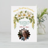 最も素晴らしい祖母への聖降誕祭のお祝い 箔シーズンカード (立ち正面)