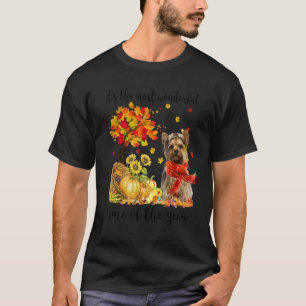最も素晴らしい秋の時間ヨークシャーポンプ Tシャツ