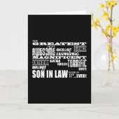 最も素晴らしい義理の息子の誕生日と結婚パーティー カード (黄色い花)