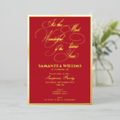 最も素晴らしい1年で いつでも 誕生日 箔招待状 (立ち正面)