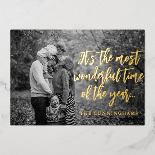 最も素晴らしい1年の中で 現代の写真 箔シーズンカード (正面)