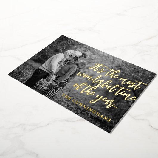 最も素晴らしい1年の中で 現代の写真 箔シーズンカード (回転した状態)