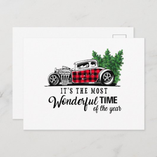 最も素晴らしい1年の時間 ホットロッド ポストカード (正面/裏面)