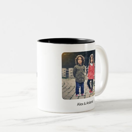 最も素晴らしいMammaw Est Date写真ギフト ツートーンマグカップ (正面右)