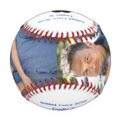 最も素晴らしパパの口ひげ写真父の日 野球ボール (裏面)