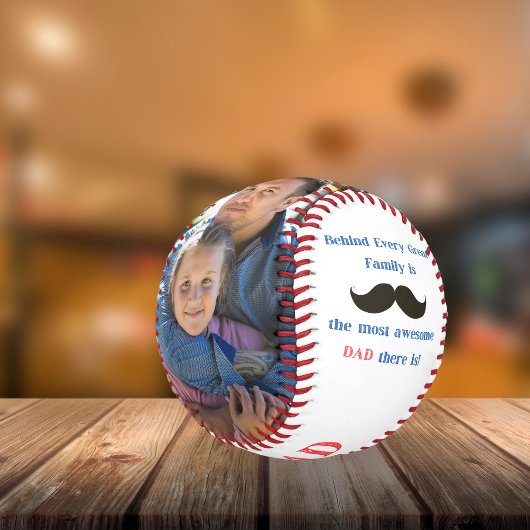 最も素晴らしパパの口ひげ写真父の日 野球ボール
